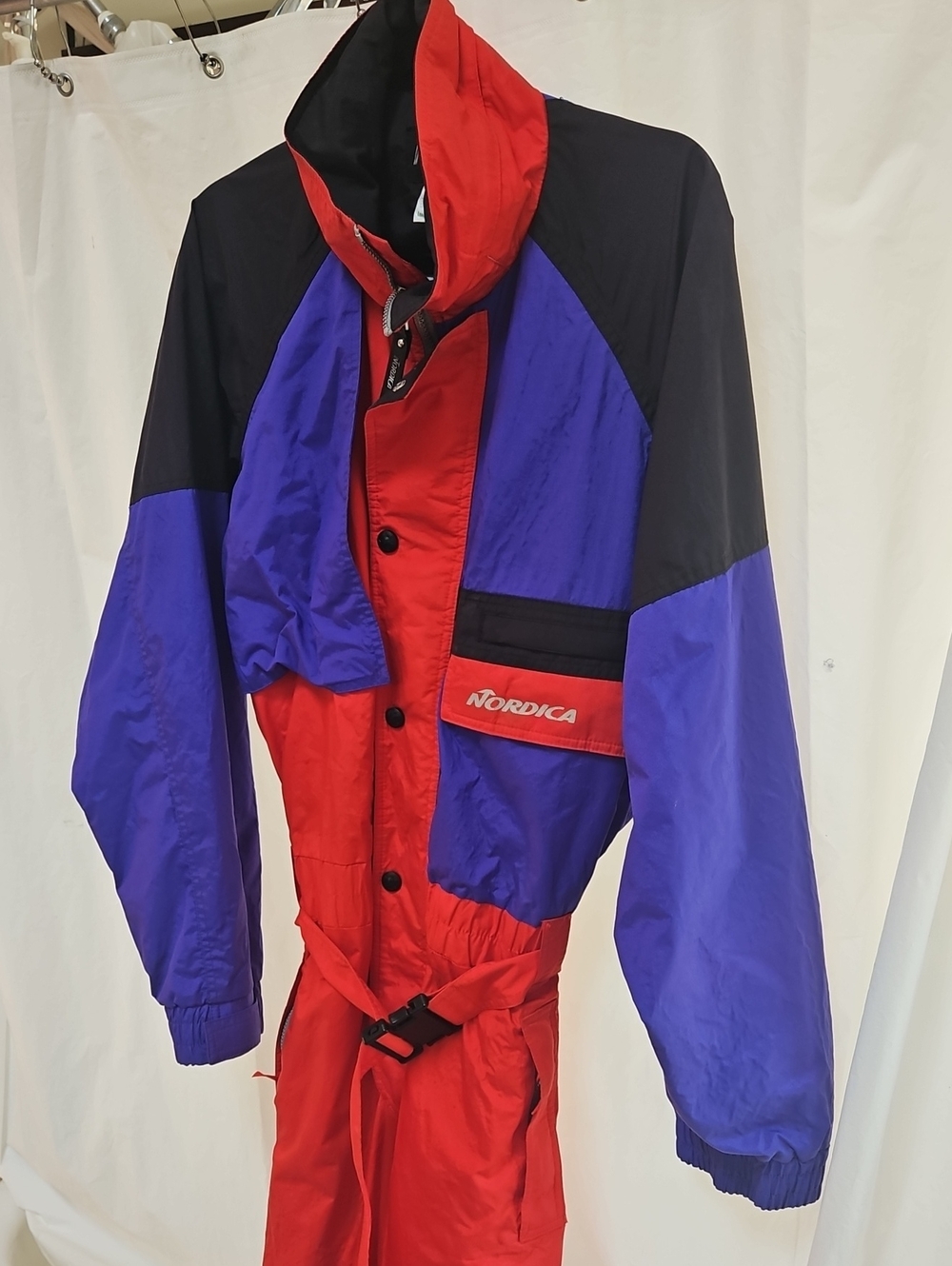 Nordica Red & Purple Ski Suit Large Womens